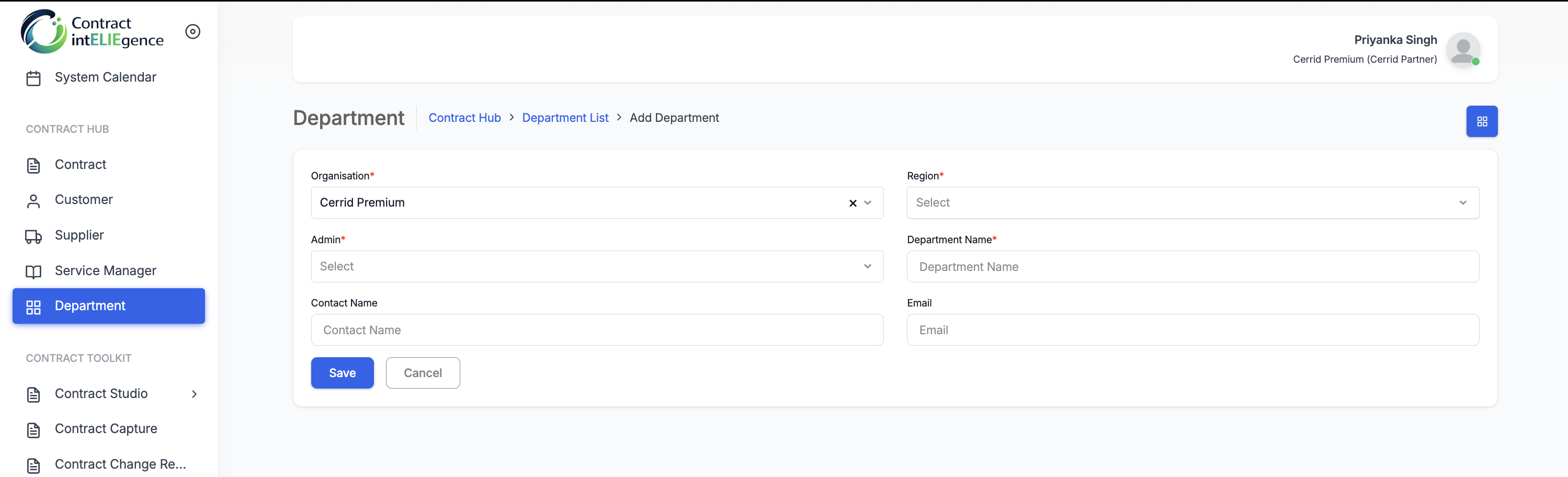 Add Department
