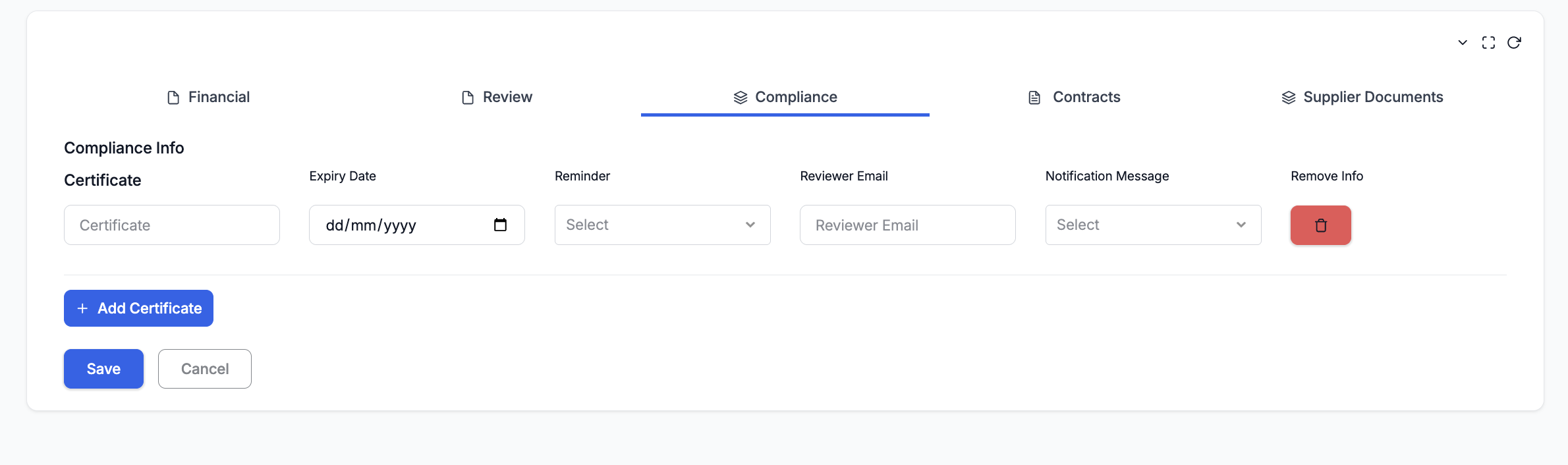 Supplier Compliance