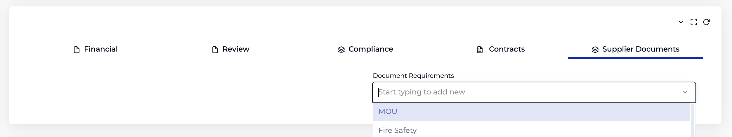 Supplier Documents